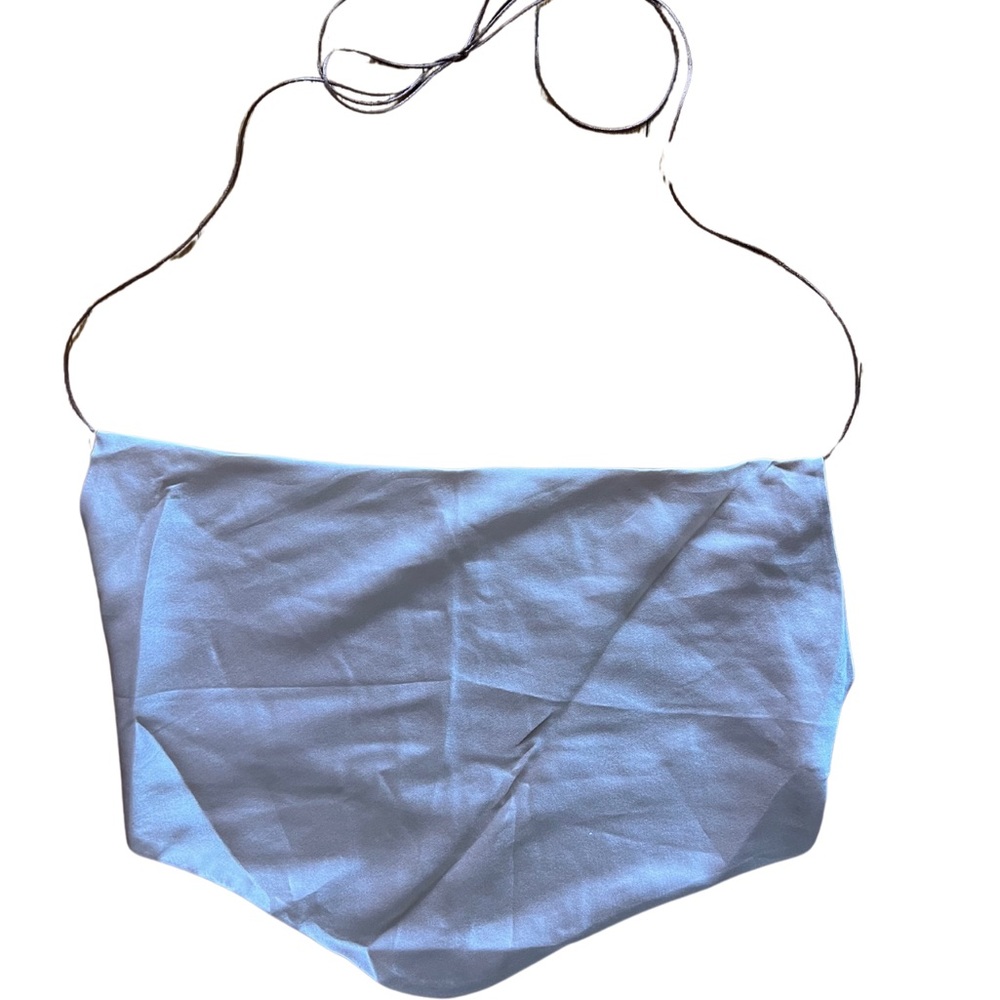 Natalie Rolt Backless Halter Top